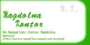 magdolna kontor business card